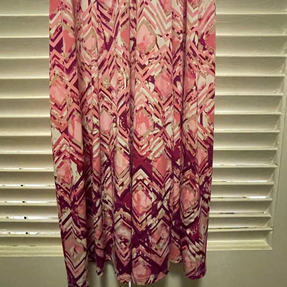 Petite Pink Hombre Geometric-Patterned Dress - Picture 6 of 6